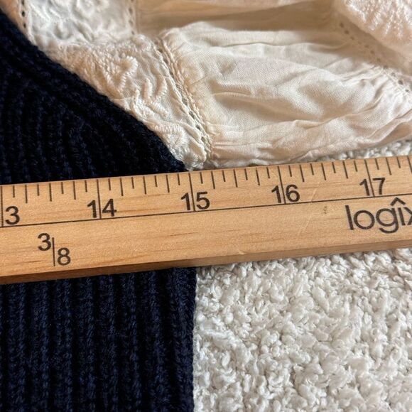 SEA Sweater Womens Size XXS Audrey Short Sleeve Wool cotton Crew Neck blouse - Picture 7 of 9